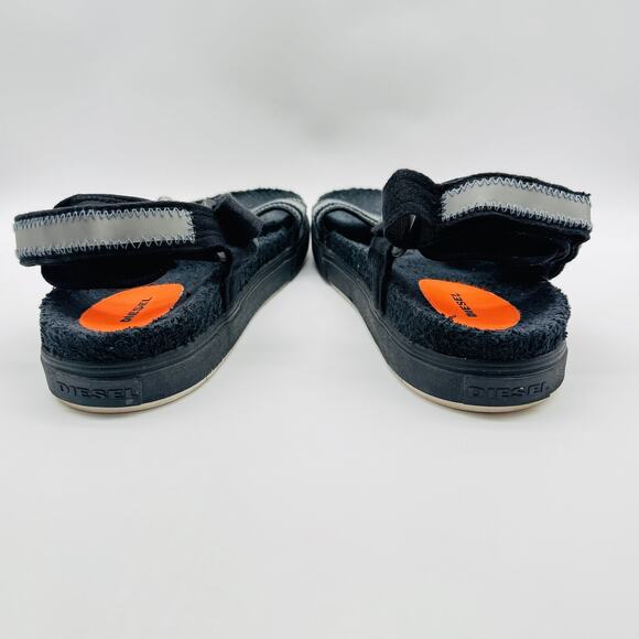 Diesel Shoes Mens 45 US 12 Black Strap Sandals SA Grand Casual Comfort - Picture 8 of 12